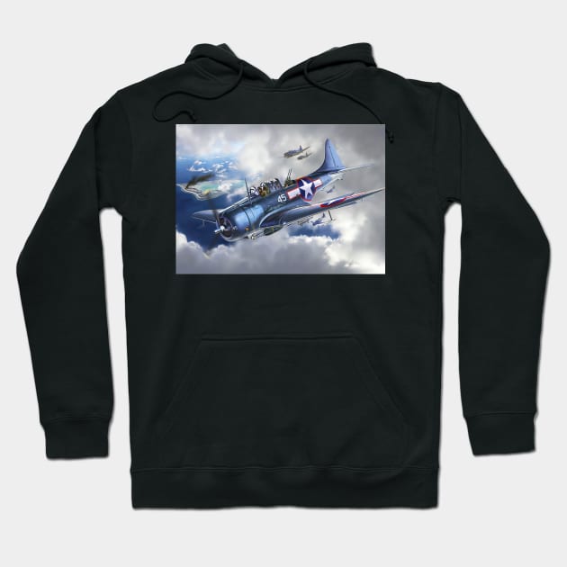 SBD5 Dauntless NAVY Hoodie by Aircraft.Lover